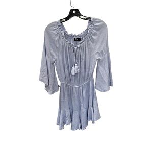 Blue B Collection Periwinkle Lavender Spring Brunch Boho Dress Small